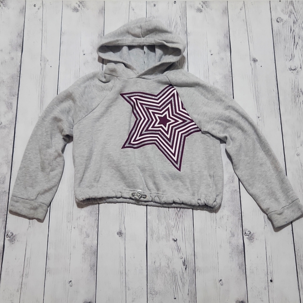 Athletic works girls size medium 7/8 start Glittered hoodie sweatshirt